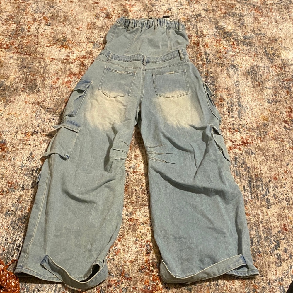 Fashion Nova Light Blue Denim Jumpsuit - Picture 9 of 10